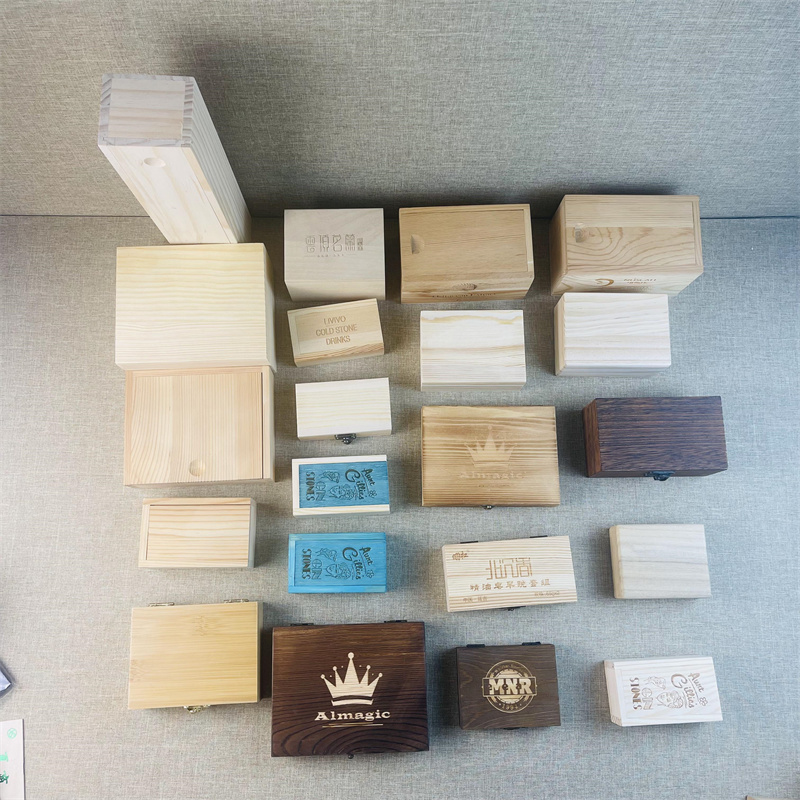 訂制各種小抽拉翻蓋木盒